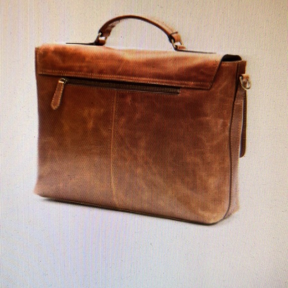 Frye Bags Frye Logan Top Handle Bag Briefcase Cognac Mens Like New